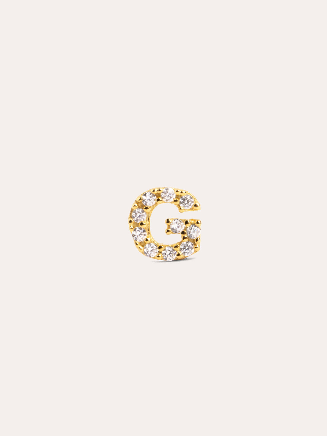 Single Letter Sparks Earring Silver 18kt Gold Plated