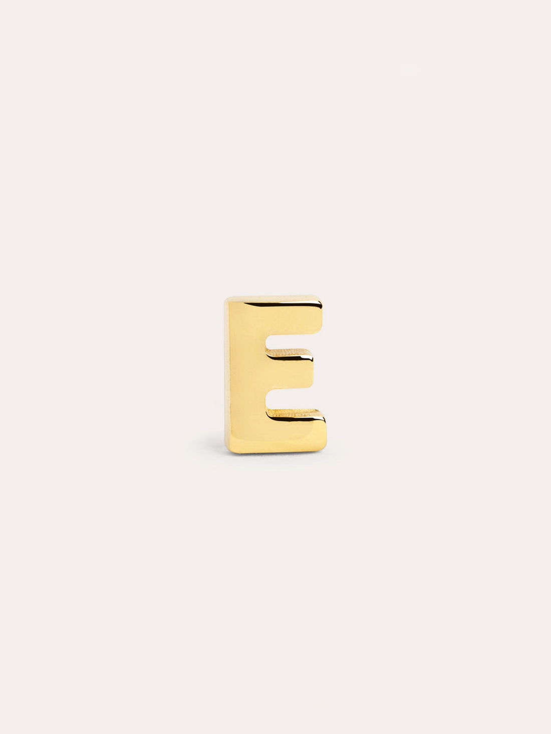Single Letter Earring Silver 18kt Gold Plated