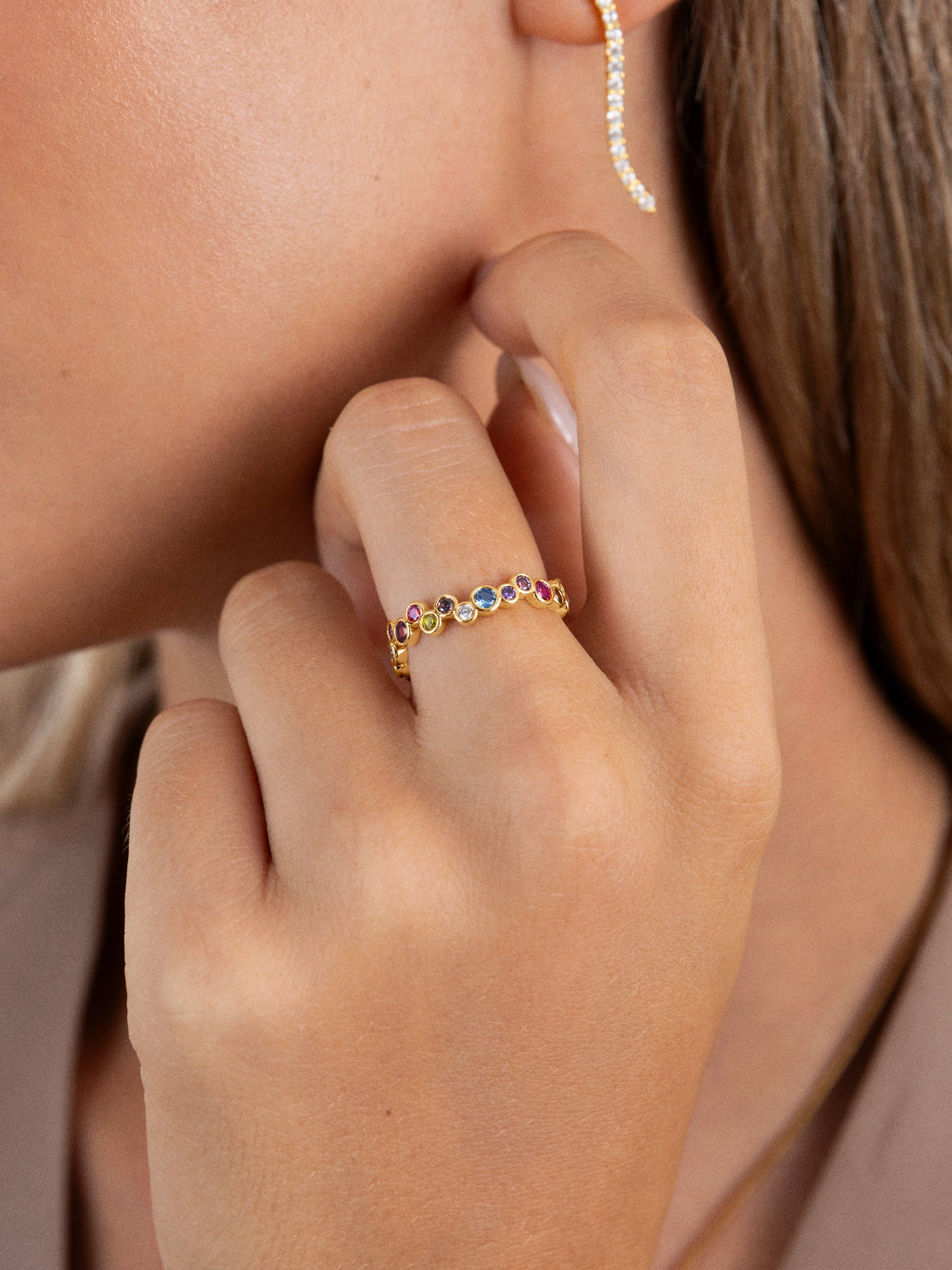 Bubbles Gold Ring