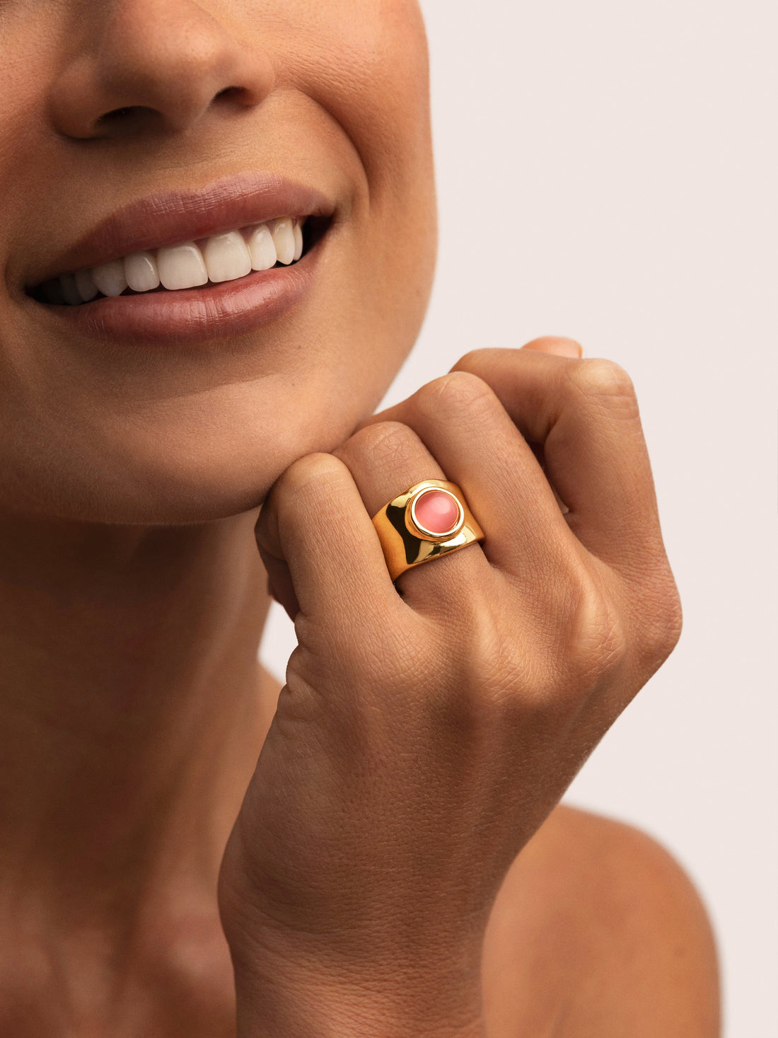 My Pink Stone Gold Ring