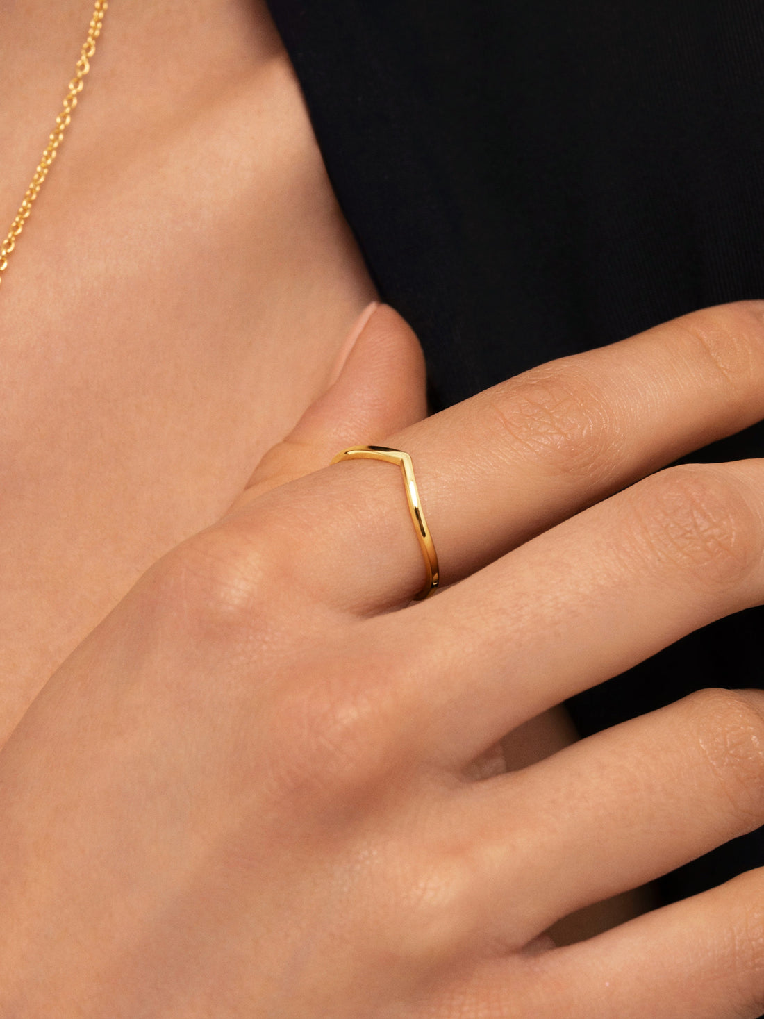 Peak Ring Silver 18kt Gold Plated