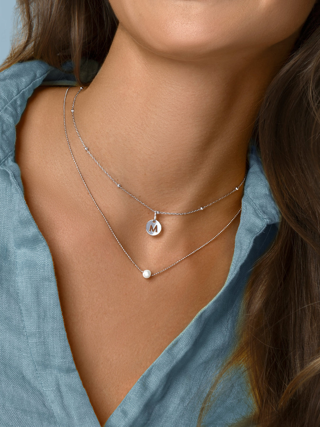 Mini Medallion Silver Necklace